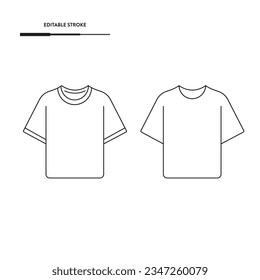 T-Shirt Line Icon Vector Design.