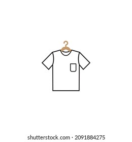 T-Shirt Linie Symbol Vektorgrafik Logo Design.