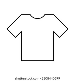 Icono de la línea de la camiseta. Ilustración del vector aislada en fondo blanco
