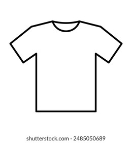 Icono de la línea de camiseta. Ilustración vectorial.