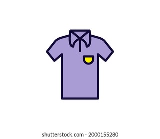 T-shirt line icon. Vector symbol in trendy flat style on white background. Travel sing for design.