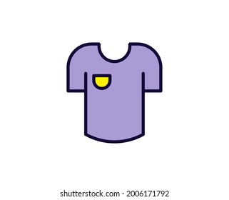 T-shirt line icon. Vector symbol in trendy flat style on white background. Travel sing for design.