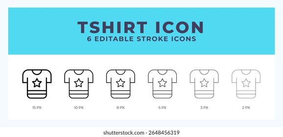 Tshirt line icon. Vector icon symbol. Logo illustration. Editable line icon.