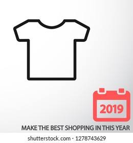 T-SHIRT line vector