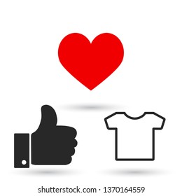 T-SHIRT line vector