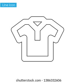 T-shirt line vector icon, clothes