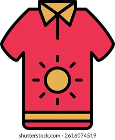 Tshirt Line Vector Icon Design