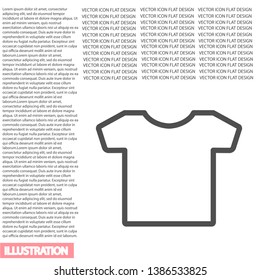T-SHIRT line vector. lorem ipsum Flat Design JPG