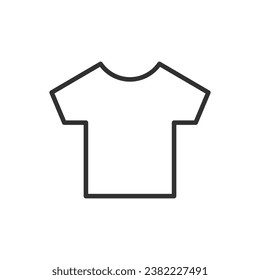 T-shirt, linear icon. Clothes. Line with editable stroke