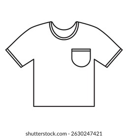 T-shirt linear icon isolated on transparent background. Polo, Top, Shirt line icon. Cloth line icon. Editable Stroke.
