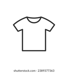 T-shirt, linear icon. Line with editable stroke