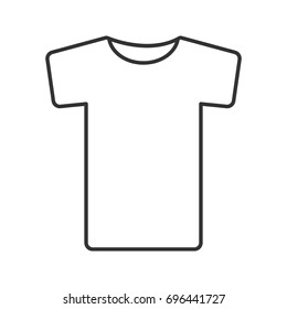 T-shirt linear icon. Thin line illustration. Contour symbol. Vector isolated outline drawing