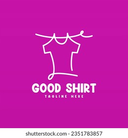 Tshirt logo design concept. Clothing fashion bussiness logo design template. Shirt logo template
