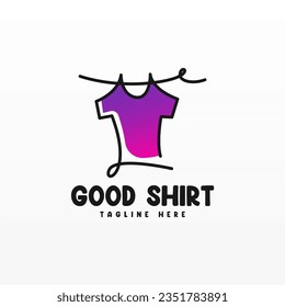 Tshirt logo design concept. Clothing fashion bussiness logo design template. Shirt logo template