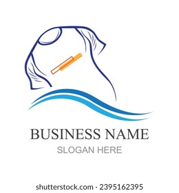 Tshirt logo design concept. Clothing fashion bussiness logo design template. Shirt logo template