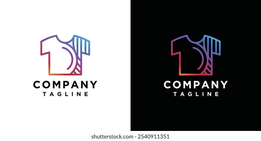 T-shirt logo design template. Unique t-shirt logo icon.	
