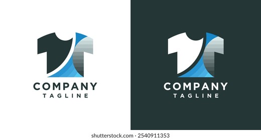 T-shirt logo design template. Unique t-shirt logo icon.	
