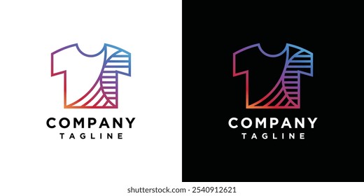 T-shirt logo design template. Unique t-shirt logo icon.	