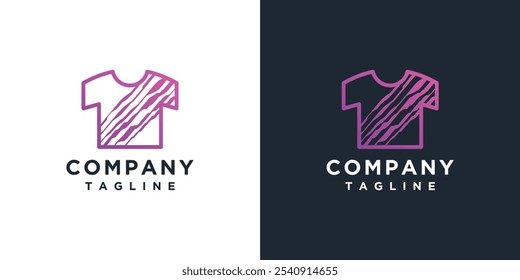 T-shirt logo design template. Unique t-shirt logo icon.	