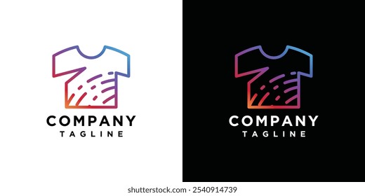 T-shirt logo design template. Unique t-shirt logo icon.	