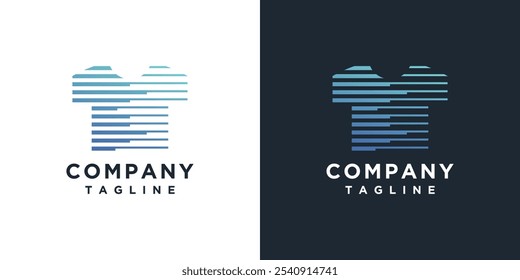 T-shirt logo design template. Unique t-shirt logo icon.	