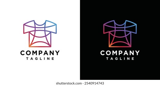 T-shirt logo design template. Unique t-shirt logo icon.	