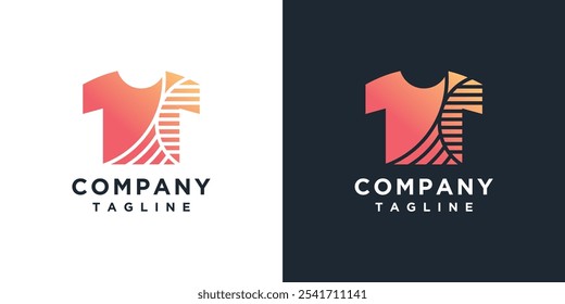 T-shirt logo design template. Unique t-shirt logo icon.	
