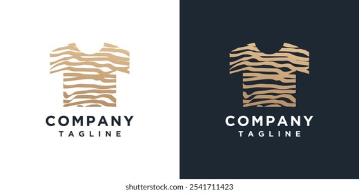 T-shirt logo design template. Unique t-shirt logo icon.	
