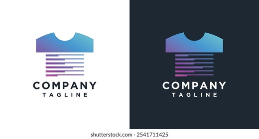 T-shirt logo design template. Unique t-shirt logo icon.	
