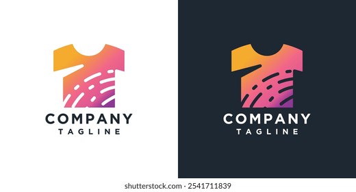 T-shirt logo design template. Unique t-shirt logo icon.	
