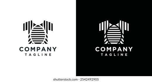 T-shirt logo design template. Unique t-shirt logo icon.	