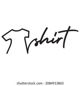 T-shirt logo  with handwriting style