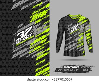 Tshirt long sleeve design front view for sport jersey, soccer, motocross, racing, cycling, fishing, diving, leggings, football, gaming