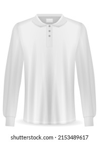 T-shirt long sleeve on a white background. Vector illustration.