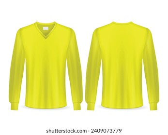 T-shirt long sleeve set on a white background. Vector illustration.