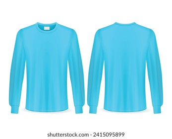 T-shirt long sleeve set on a white background. Vector illustration.