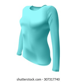  T-shirt with long sleeves women vector