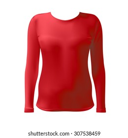  T-shirt with long sleeves women vector