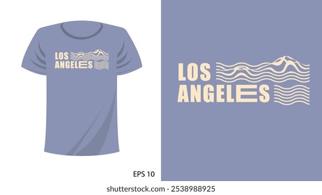 t-shirt los angeles beach wives print design. Vector template in modern lettering and typography cool For t-shirt prints and other uses