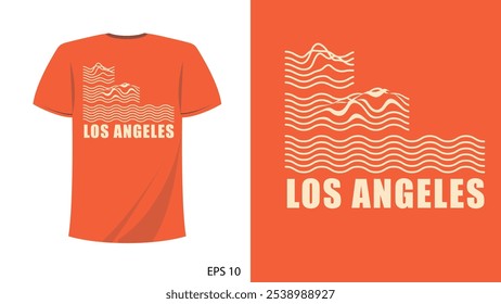 t-shirt los angeles beach wives surfe print design. Vector template in modern lettering and typography cool For t-shirt prints and other uses