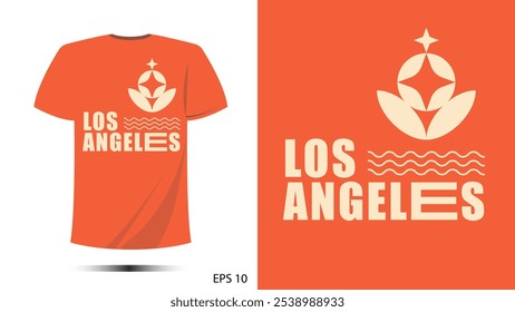 t-shirt los angles beach wives shape print design. Vector template in modern lettering and typography cool For t-shirt prints and other uses