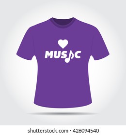 T-shirt with Love music text