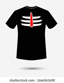 T-shirt with mahadev tilak graphic design.