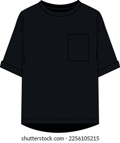 tshirt man basic men t-shirt black oversize basic long

