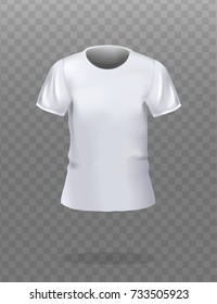 t-shirt men's white on  transparent background , vector, mo - cap