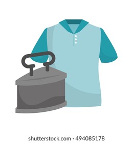 tshirt and metal iron