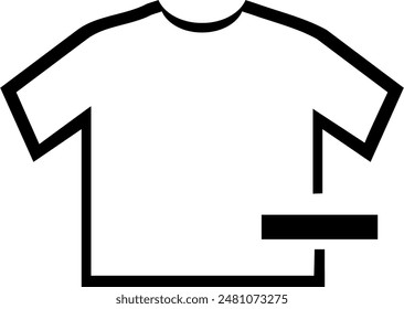 T-shirt with min or mining symbol icon. Signs, collection of symbols icons for websites, web design.
flat vector part 1.
