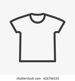 T-Shirt Minimal Flat Line Outline Stroke Icon Pictogram Symbol