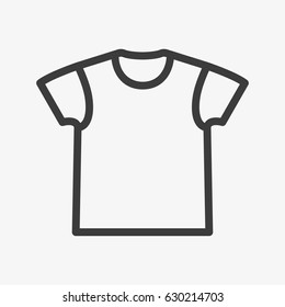 T-Shirt Minimal Flat Line Outline Stroke Icon Pictogram Symbol