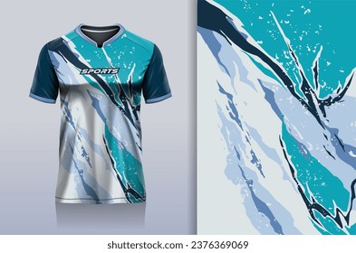 Tshirt mockup abstract grunge sport jersey design for football soccer, racing, esports, running, green color